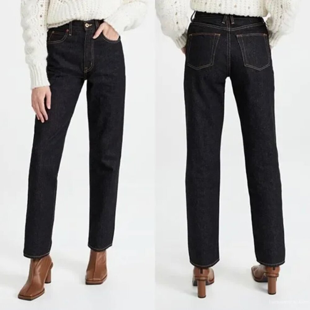 SLVRLAKE | London High Rise Straight Leg 100% Cotton Jeans in Empty Sky Size 29